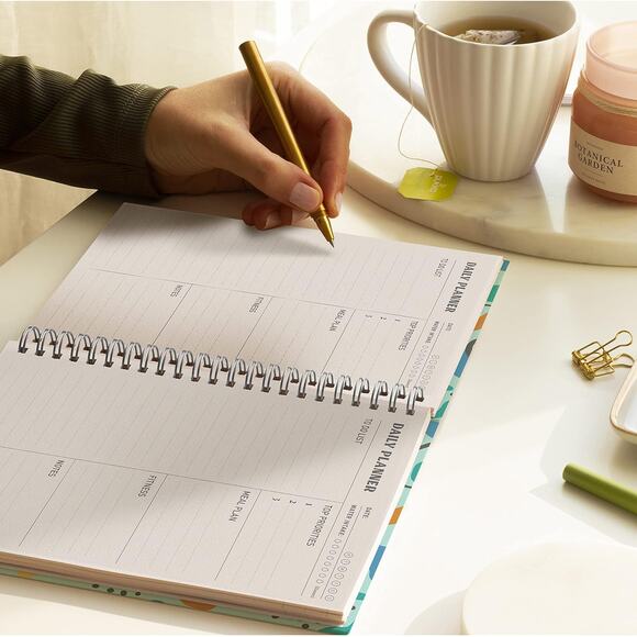 Colorful Rileys & Co Undated Daily Planner To Do List Notebook, 8x6 inch 80 pgs - Picture 2 of 8